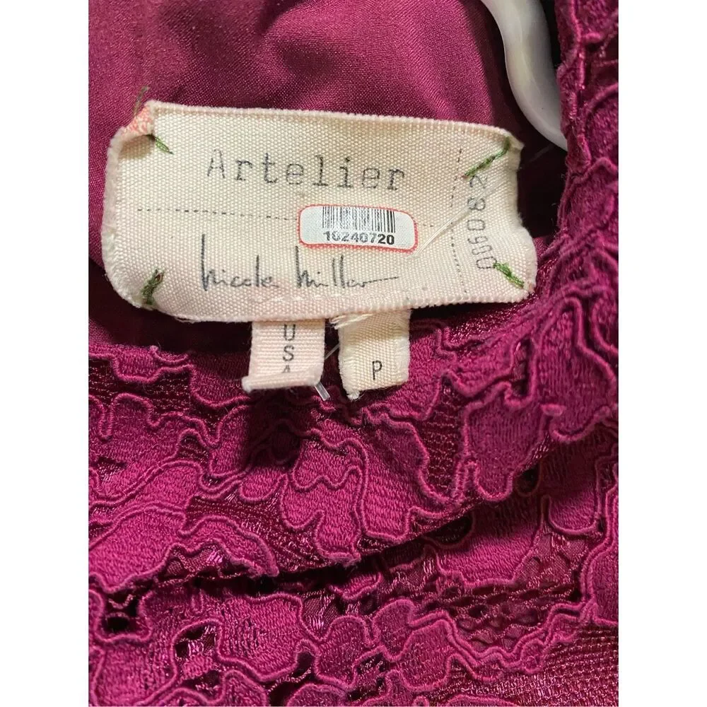 Artelier Nicole Miller Lace Long‎ Sleeve Top